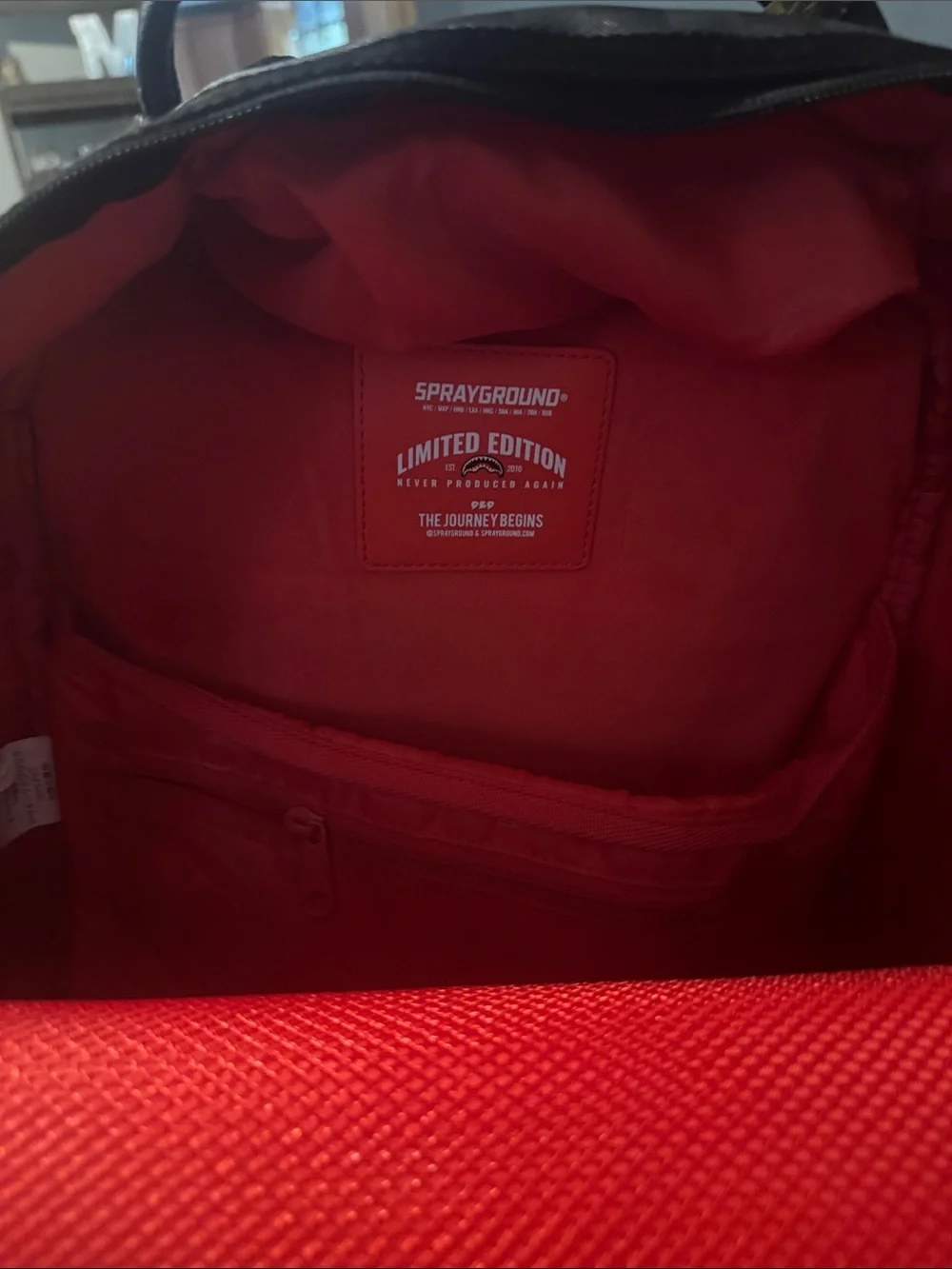 Sprayground Snoopy shark rich backpack